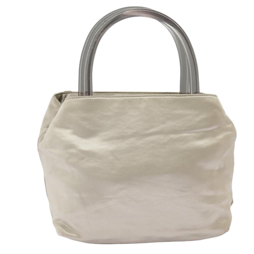 PRADA Tote Bag Satin Plastic Silver Silver - Picture 2 of 16